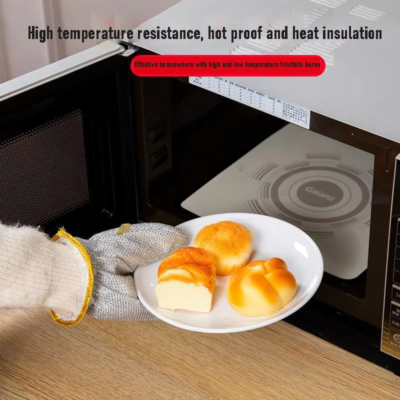 Silver Wire Multipurpose Cleaning Gloves – Scrubbing, Dishwashing & Heat-Resistant Kitchen Gloves