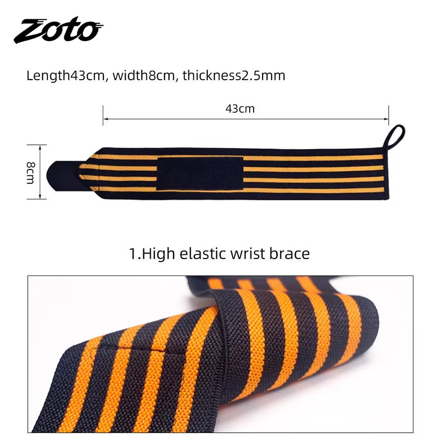 Adjustable Gym Wrist Wrap with Thumb Loop – Elastic Wrist Support for Weightlifting & Fitness