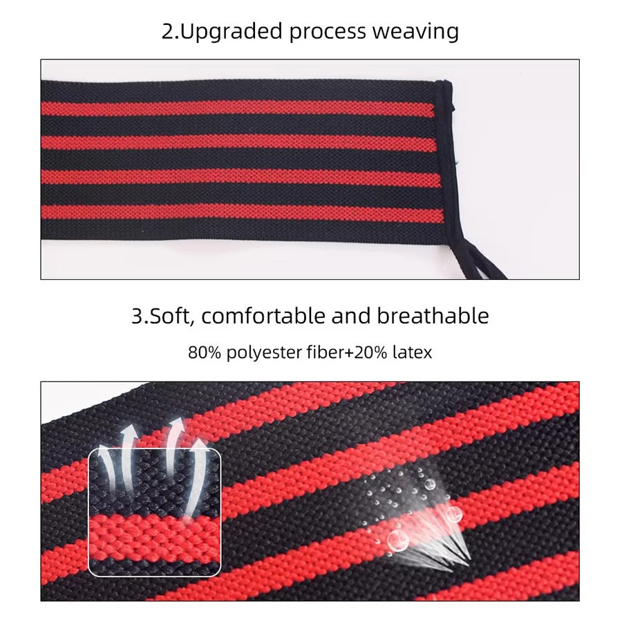 Adjustable Gym Wrist Wrap with Thumb Loop – Elastic Wrist Support for Weightlifting & Fitness