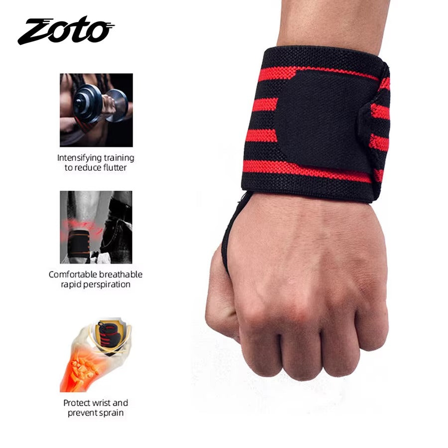 Adjustable Gym Wrist Wrap with Thumb Loop – Elastic Wrist Support for Weightlifting & Fitness
