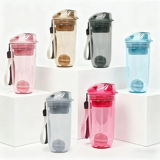 Portable Protein Shaker Bottle with Mixing Ball – Leak-Resistant Sports & Gym Water Bottle