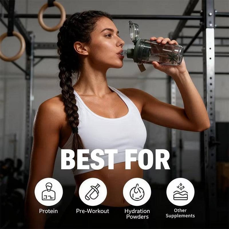Portable Protein Shaker Bottle with Mixing Ball – Leak-Resistant Sports & Gym Water Bottle