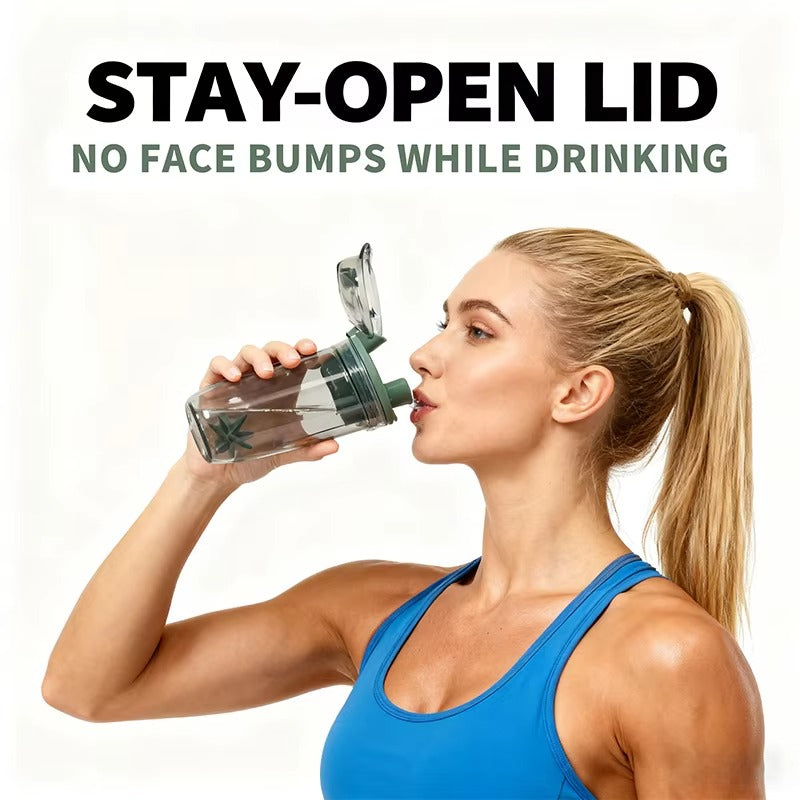 Portable Protein Shaker Bottle with Mixing Ball – Leak-Resistant Sports & Gym Water Bottle