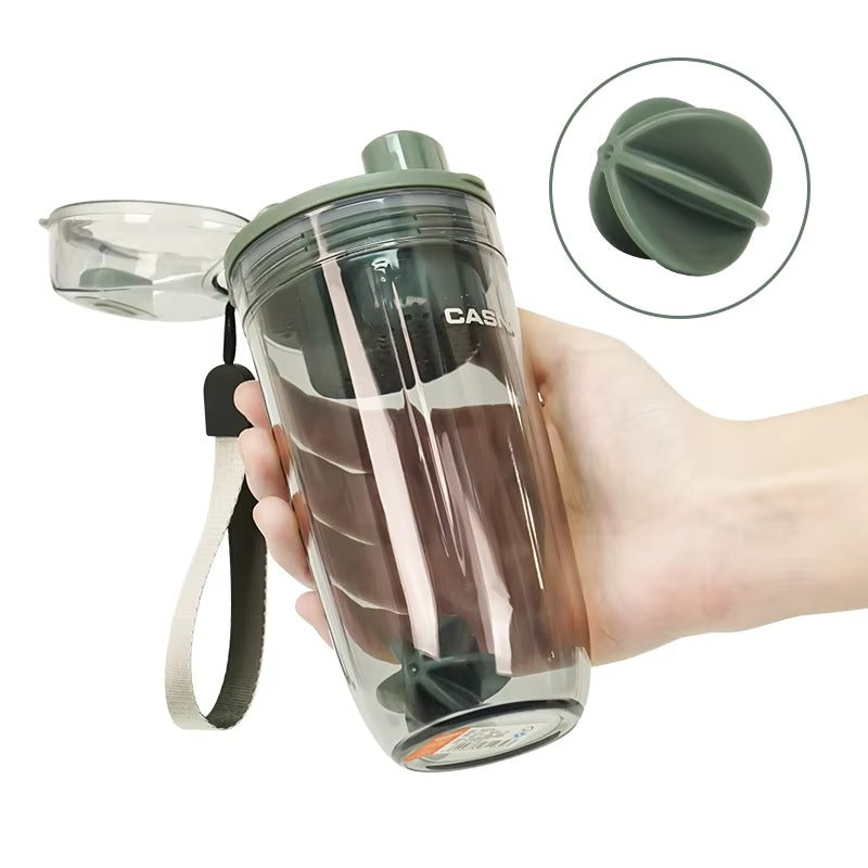 Portable Protein Shaker Bottle with Mixing Ball – Leak-Resistant Sports & Gym Water Bottle