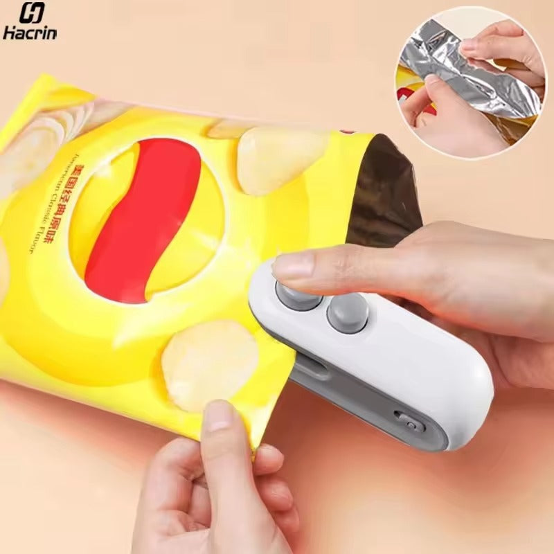 2-in-1 Rechargeable Mini Bag Sealer & Cutter – Portable Heat Sealing Machine