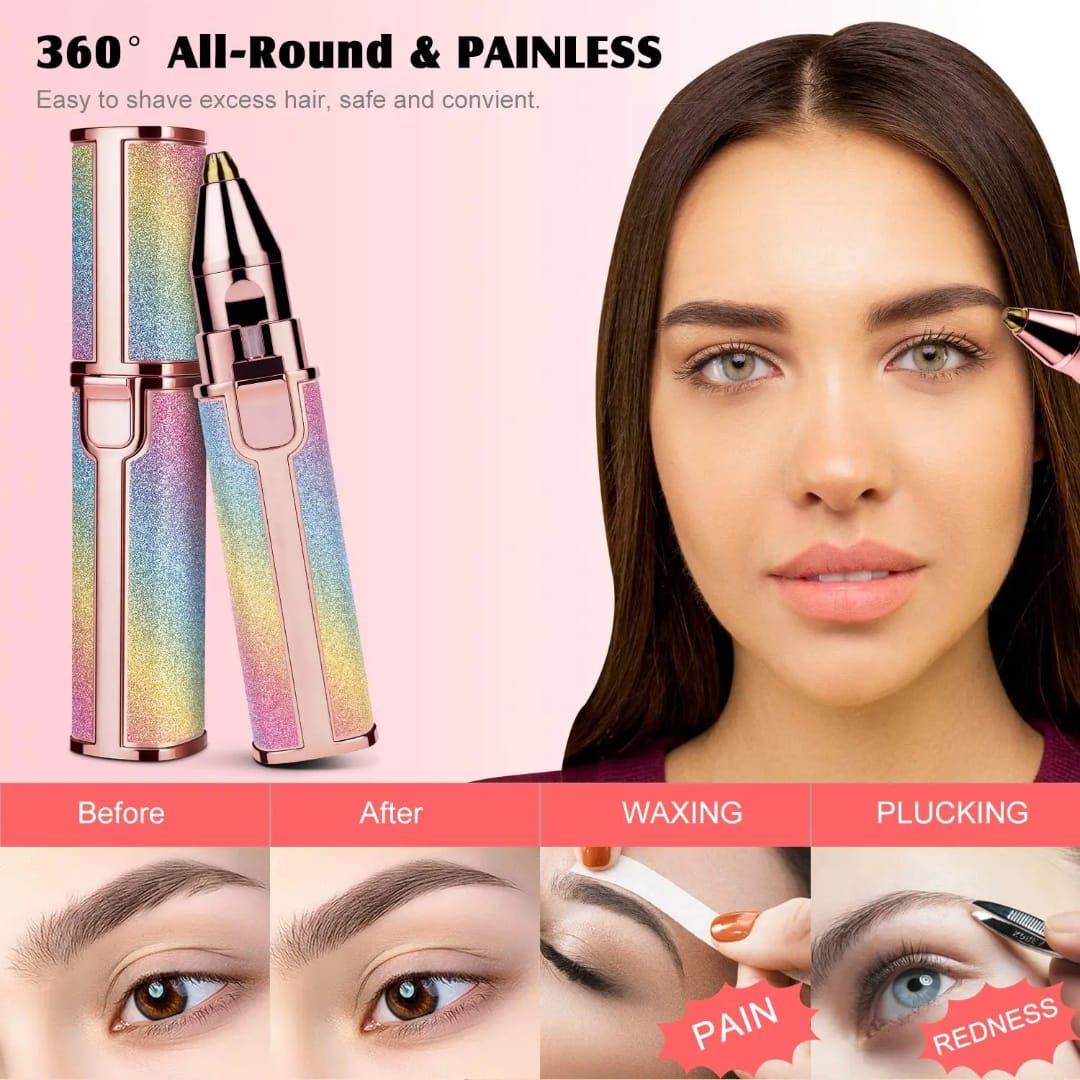 2-in-1 Electric Eyebrow Trimmer & Facial Hair Remover for Women