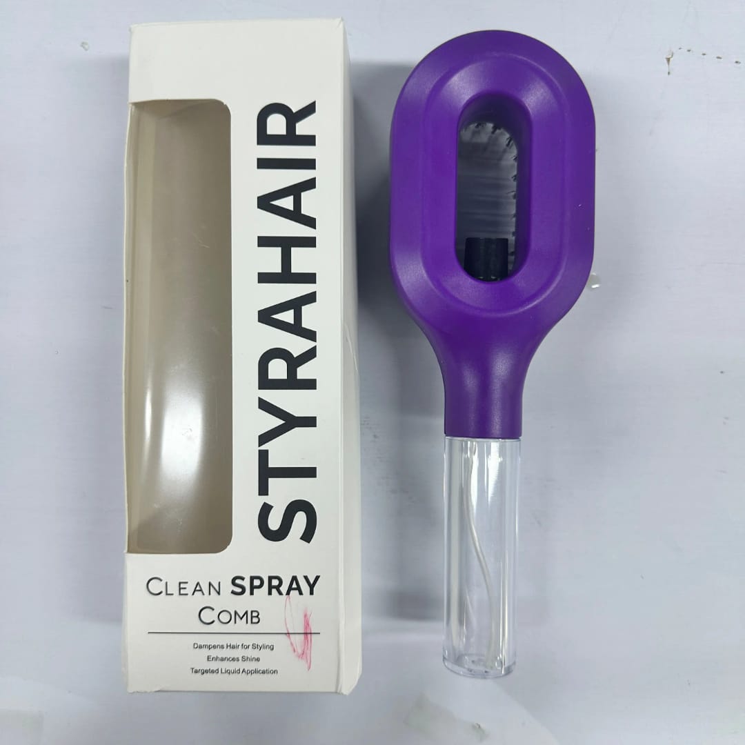 2-in-1 Spray Hair Brush – Fine Mist Detangling Comb for All Hair Types