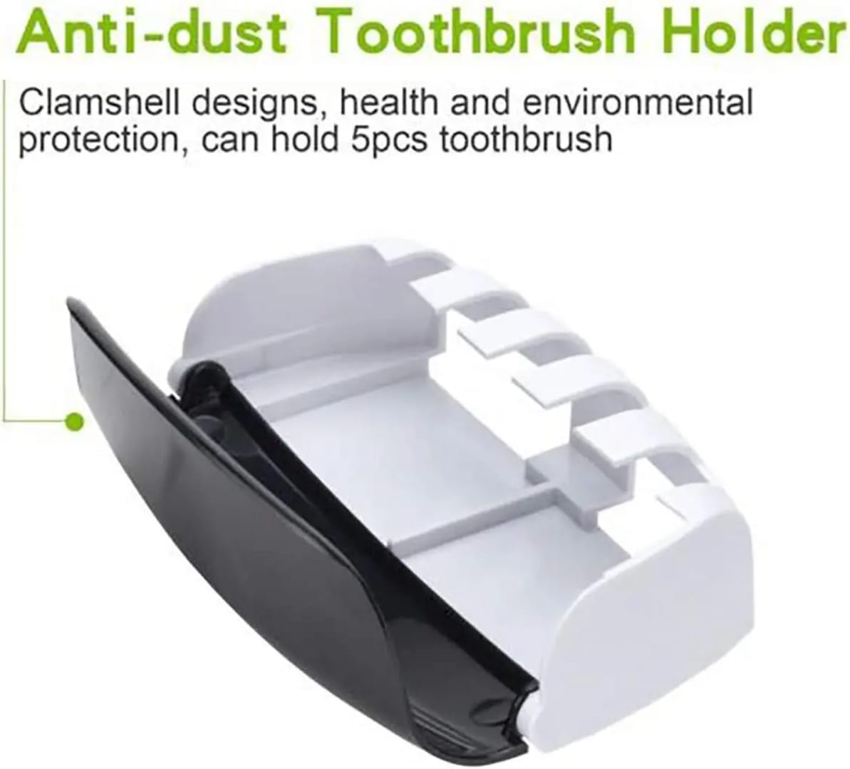 2-in-1 Wall-Mounted Toothpaste Dispenser & 5-Slot Toothbrush Holder