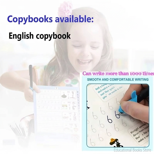 Magic Reusable Kids Learning Books Set of 4 – Writing, Math, Numbers & Drawing Practice